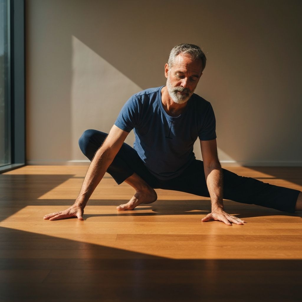 Особа која вежба йогу у мирном интеријеру