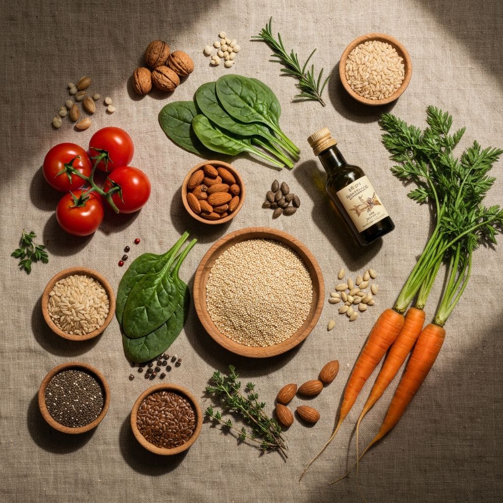 Свежа пиринчана исхрана - мешовито поврће, целе зараде и маслиново уље